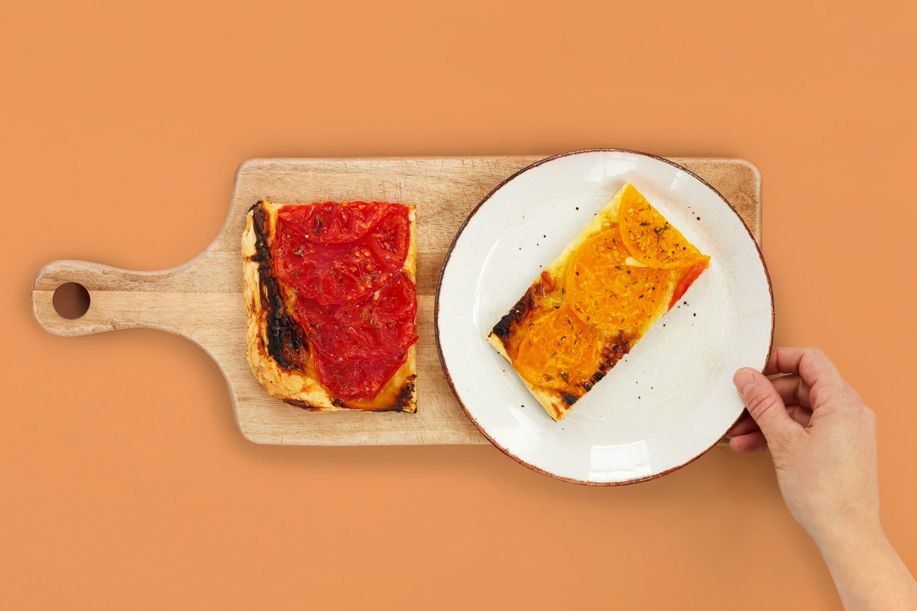 original tomato sharp cheddar honey mustard puff pastry pie